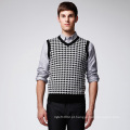 ODM Jacquard V Pescoço Vest Man Sweater